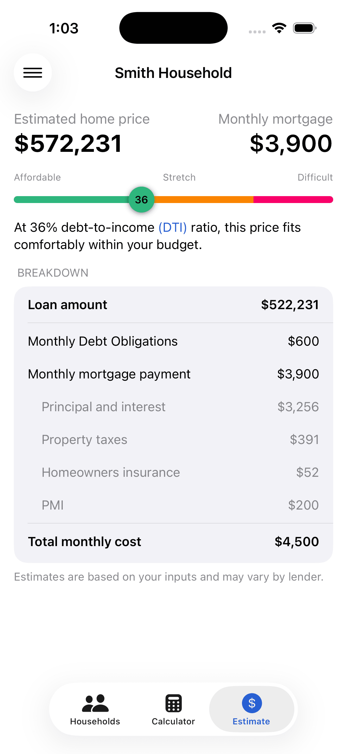 Affordability Calculator screenshot 2