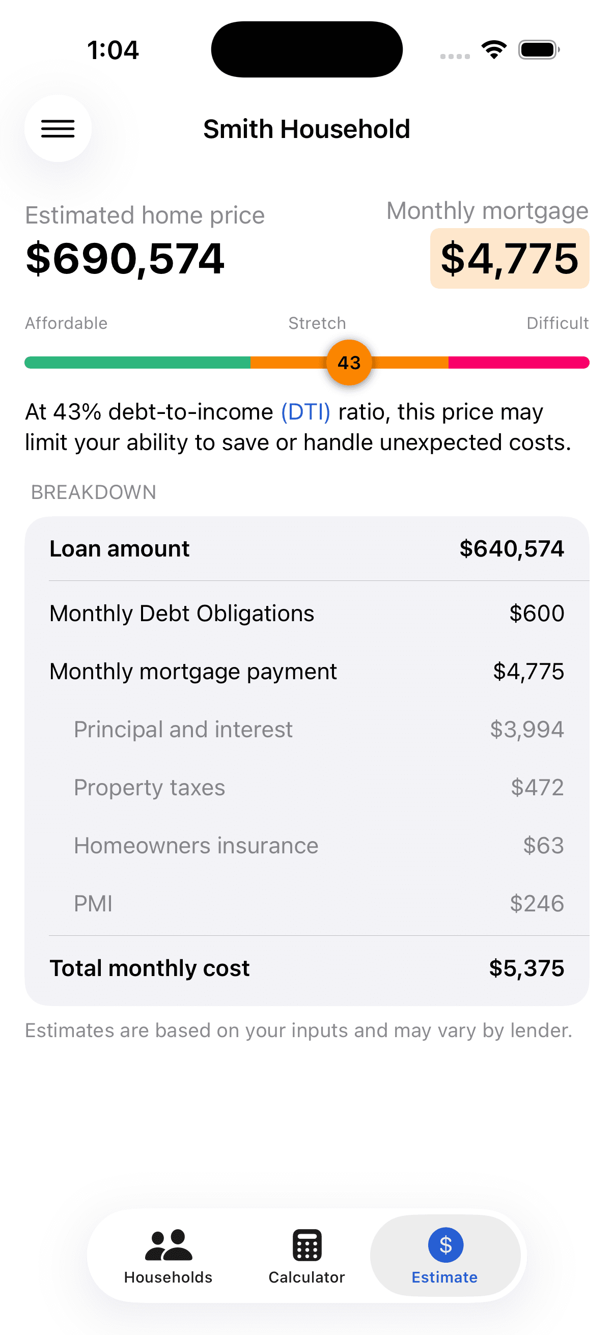 Affordability Calculator screenshot 3